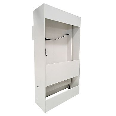 Easy-lift Queen Murphy Wall Bed Dark With Bookshelf