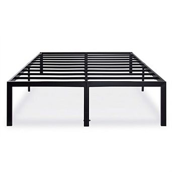 King Size 18-inch High Rise Heavy Duty Metal Platform Bed Fame With Steel Slats