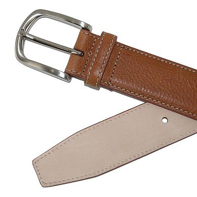 Crookhorndavis Men's Brescia Boxcalf Casual Belt With Contrast Stitch