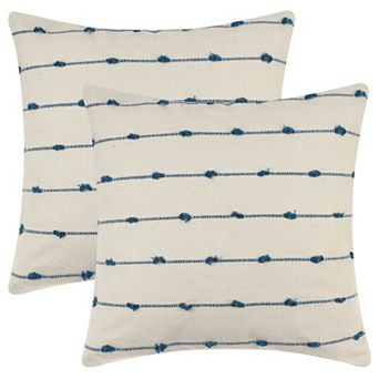 2 pc Cushion Farmhouse Decorative Throw Pillow Covers Neutral Pillowcases Home Decor 16" X 16"