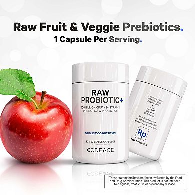 Codeage Raw Probiotic+ 100 Billion CFU Supplement 30 ct