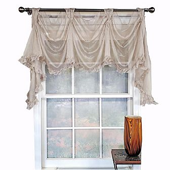 Luxurious Modern Design Classic Sheers Victory Swag 3-scoop Window Valance