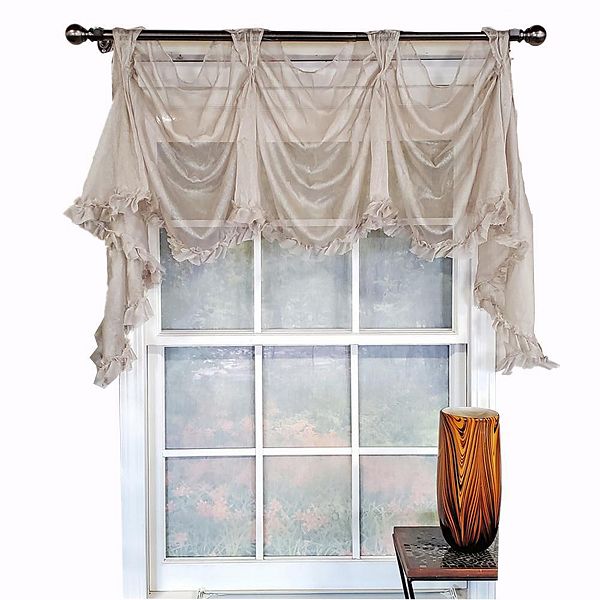 Luxurious Modern Design Classic Sheers Victory Swag 3-scoop Window Valance