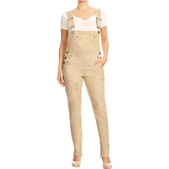 Women's Pocket Denim Tapered Leg Overalls
