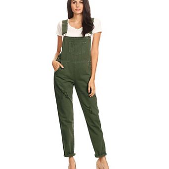 Women's Pocket Denim Tapered Leg Overalls
