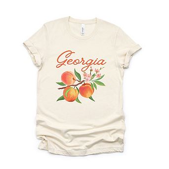 Georgia Peach Flower Short Sleeve Graphic Tee