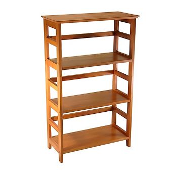4 tier Book-shelf Wood Bookcase In Honey Finish