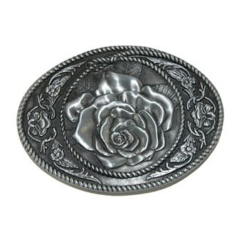 Ctm Women's Western Rose Belt Buckle