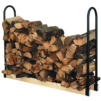Adjustable Length Firewood Log Rack For Indoor Or Outdoor Use