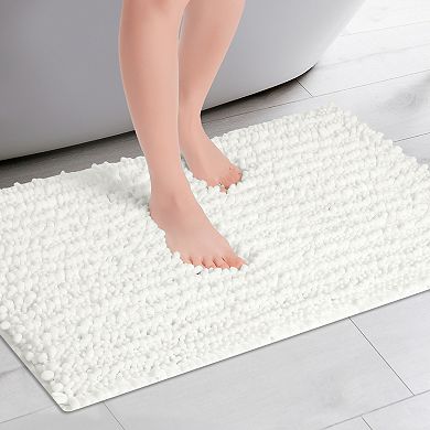 1 Pcs 20" x 32" Bathroom Rugs Non-Slip Bath Mat, Plain Washable Soft Shower Mat, for Bathroom Floor