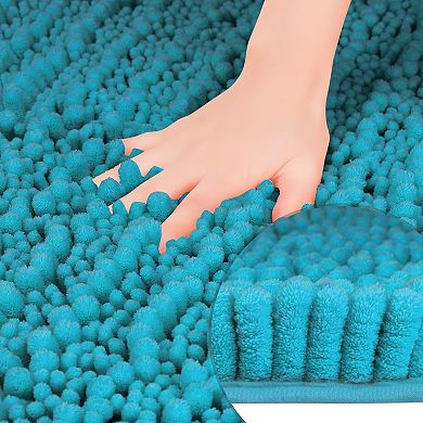 1 Pcs 20" x 32" Bathroom Rugs Non-Slip Bath Mat, Plain Washable Soft Shower Mat, for Bathroom Floor