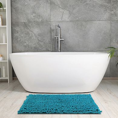 1 Pcs 20" x 32" Bathroom Rugs Non-Slip Bath Mat, Plain Washable Soft Shower Mat, for Bathroom Floor