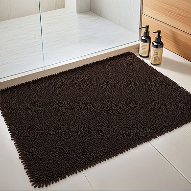1 Pcs 20" x 32" Bathroom Rugs Non-Slip Bath Mat, Plain Washable Soft Shower Mat, for Bathroom Floor