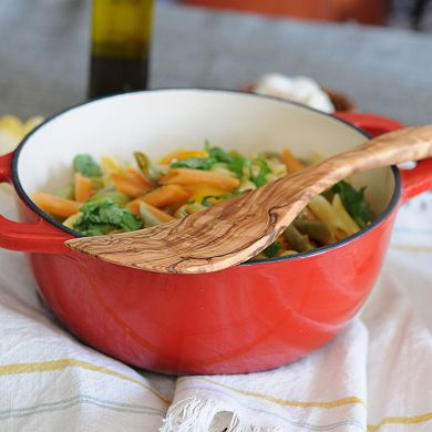 Angled Blade Cooking Spatula, Handmade From Olive Wood.