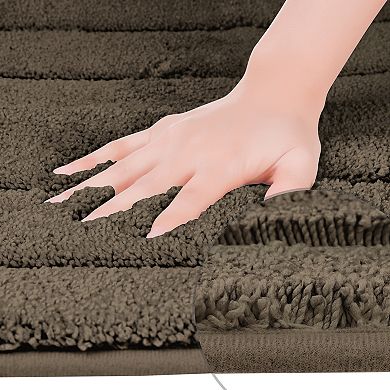 Geometry Bathroom Rug Mat Extra Soft Absorbent Bath Rug Non-slip Comfortable Bath Mat