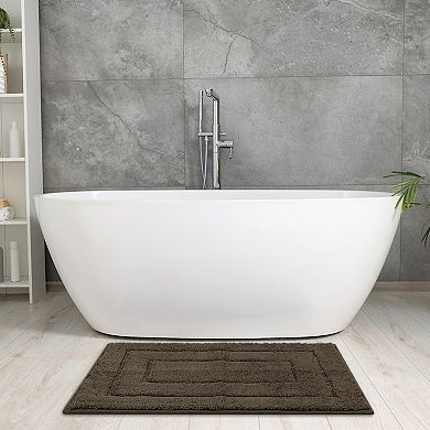 Geometry Bathroom Rug Mat Extra Soft Absorbent Bath Rug Non-slip Comfortable Bath Mat