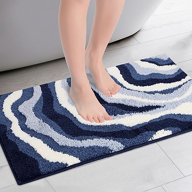 Soft Non-Slip Bathroom Rug Bath Floor Mat Thickening Bath Rug Absorption Quick Dry