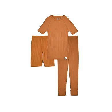 Sleep On It 100% Organic Cotton Rib Knit Snug-fit 4 & 6-piece Pajama Sets For Boys - Big Kids
