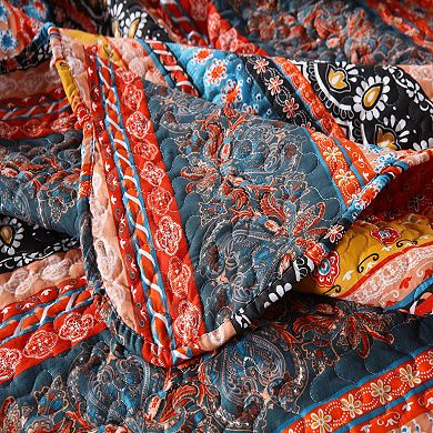 Marcielo 3 Piece Bohemian Boho Set Rustic Cabin Lodge Quilt Set