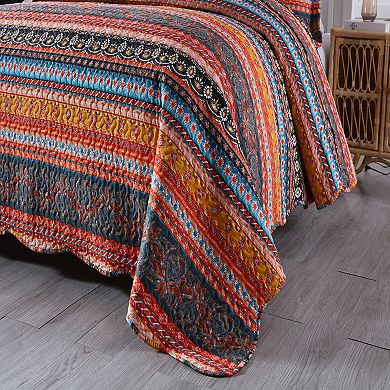 Marcielo 3 Piece Bohemian Boho Set Rustic Cabin Lodge Quilt Set