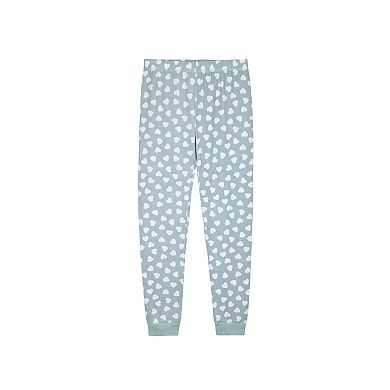 Sleep On It Girls 2-Pc Soft Jersey Snug-Fit Pajama Top and Pajama Pants Set w Scrunchie - Big Kids
