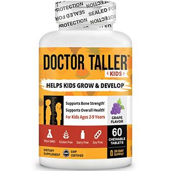 Doctor Taller Kids, Multivitamins For Ages 2-9, Grape Flavor, 60 Vegan Chewable Tablets