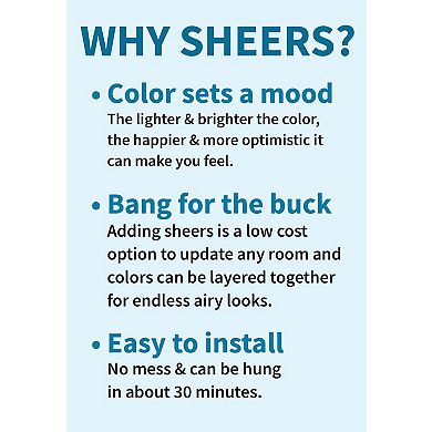 Brylanehome Bh Studio Sheer Voile Scarf Valance