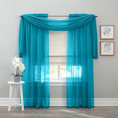 Brylanehome Bh Studio Sheer Voile Scarf Valance