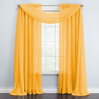 BrylaneHome BH Studio Sheer Voile Scarf Valance