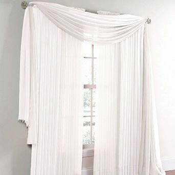 BrylaneHome BH Studio Sheer Voile Scarf Valance