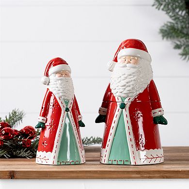 Santa Tea Light 10.25"H Clay