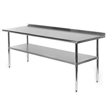 Stainless Steel Nsf Certified Kitchen Prep Work Table With Backsplash