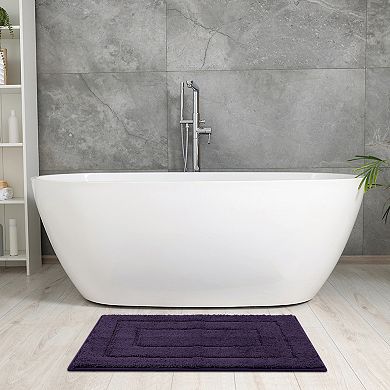 Geometry Bathroom Rug Mat Extra Soft Absorbent Bath Rug Non-Slip Comfortable Bath Mat 16" x 24"