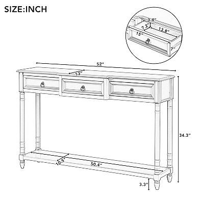 Merax Console Table With Drawers