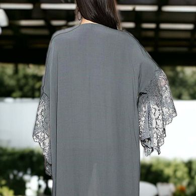 Women's Long Lace Kimono Cardigan