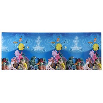 Aquarium Background Poster Double-sided Fish Tank Background Decorative Paper Sticker 83.46"x31.50"