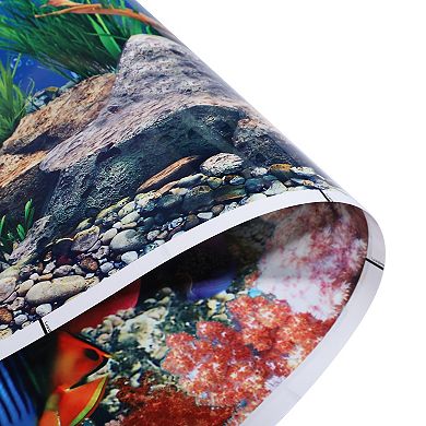 Aquarium Background Poster Double-sided Fish Tank Background Decorative Paper Sticker 83.46"x31.50"