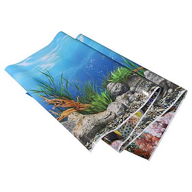 Aquarium Background Poster Double-sided Fish Tank Background Decorative Paper Sticker 83.46"x31.50"