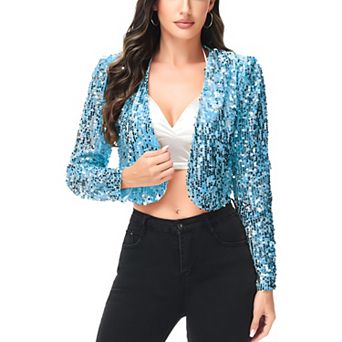 Women's Sequin Bedazzled Long Sleeve Fashion Bolero