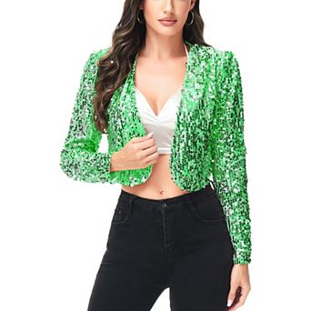 Women's Sequin Bedazzled Long Sleeve Fashion Bolero