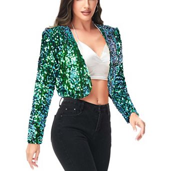 Women's Sequin Bedazzled Long Sleeve Fashion Bolero