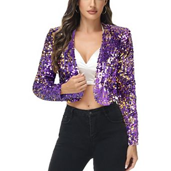 Women's Sequin Bedazzled Long Sleeve Fashion Bolero