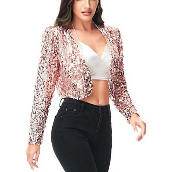 Women's Sequin Bedazzled Long Sleeve Fashion Bolero