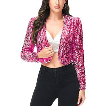 Women's Sequin Bedazzled Long Sleeve Fashion Bolero