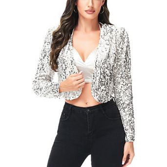 Women's Sequin Bedazzled Long Sleeve Fashion Bolero