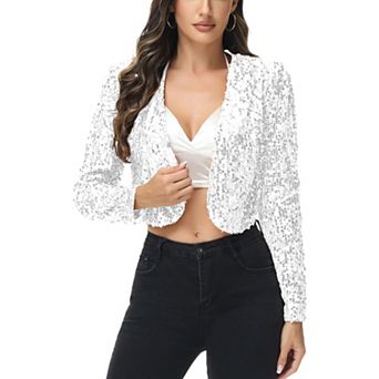 Women's Sequin Bedazzled Long Sleeve Fashion Bolero