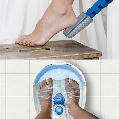 Pursonic Soothing Foot Spa Massager With Tea Tree Salt Scrub & Callus Remover