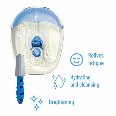 Pursonic Soothing Foot Spa Massager With Tea Tree Salt Scrub & Callus Remover