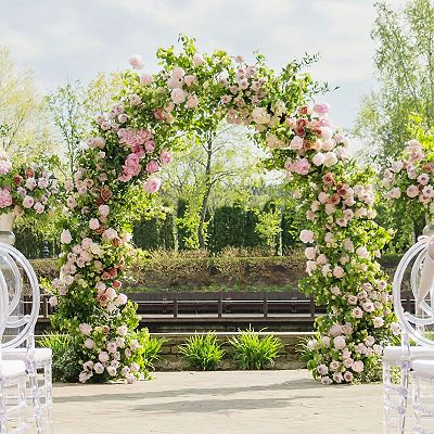 Arch Trellis Garden Wall Mural Titan Half Arch | Gardener's Supply