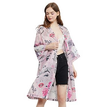 Women's Shirts Cardigan Long Open Stuff Kimonos